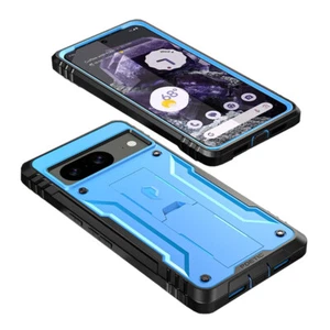 Case For Google Pixel 8 5G Dual Layer Shockproof Stand Phone Cover Light Blue - Picture 1 of 7