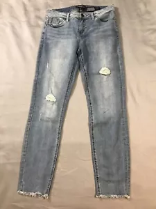 Jeans Kenneth Cole donna 6 28x26 blu denim Jess skinny invecchiato - Foto 1 di 13