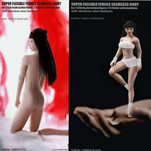 US 1/12 TBLeague Pale Flexible Seamless Female Body PHMB2018-T01A 6" Figure Doll - Picture 1 of 12