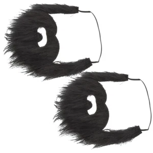 2 Pezzi Costume Barba Finta Puntelli Accessori Capelli Viso Fase Carnevale Cosplay - Foto 1 di 12
