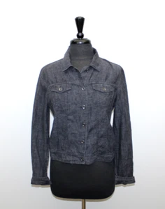 A5 New NWoT EILEEN FISHER 100% Organic Linen Gray Delave Jacket Size S - Picture 1 of 6