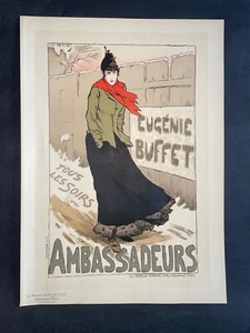 MAITRES POSTER - METIVET -EUGENIE BUFFET: AMBASSADEURE - ORIGINAL POSTER - 1896 PL22 - Bild 1 von 1