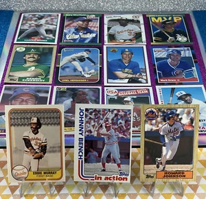 Vintage 1981 - 1989 Star, Rookie and Hall of Fame Lot - Bench Johnson Eckersley - Picture 1 of 16