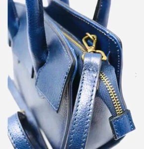 Borsa Floto in pelle Rapalla Mini - Blu - Foto 1 di 2