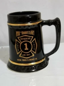 1975 Rutherford NJ Fire Dept Mug Stein Ceramic Limited Edition - Picture 1 of 2