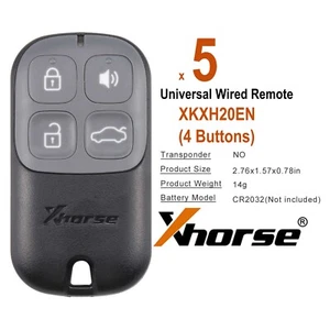 5x Xhorse Universal Wire Remote Key Shell Separate 4 Buttons XKXH20EN for VVDI2 - Picture 1 of 8