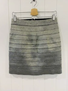 Sheike Size L Large 12 14 Gold Bandage Bodycon Elastic Short Skirt Lurex Stretch - Bild 1 von 9