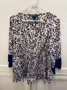Lane Bryant Oberteil Animal Print Fun Flow Pullover 16 Large Kurzarm - Bild 1 von 12