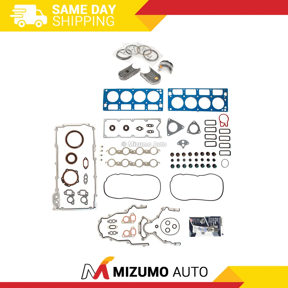 Полный комплект прокладок подшипников кольца подходят для 2002 Chevrolet Pontiac Firebird GTO 5,7 л OHV - Изображение 1 из 4