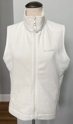 Columbia - Women's Full Zip Fleece Vest - White / Cream - Size Medium - Image 1 of 4