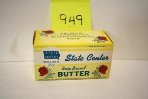 Vintage State Center Rose Brand Butter Box - Picture 1 of 6