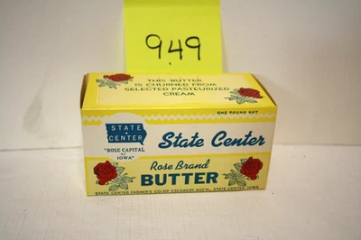 Vintage State Center Rose Brand Butter Box - Image 1 of 4