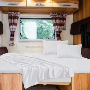 Sábanas Queen para RV, sábanas Queen cortas súper suaves para RV Camper, cama de 4 piezas... - Imagen 1 de 7