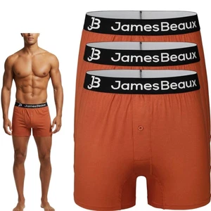 3er Pack Boxershorts Herren Orange 95% Bambus - Bild 1 von 8