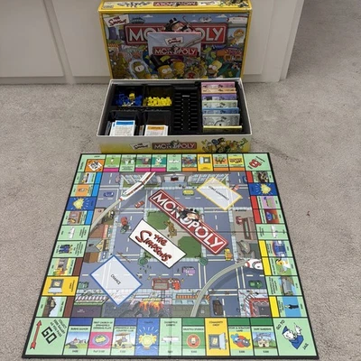 The Simpsons Monopoly Board Game. 100% Complete. VGC - Image 1 of 4