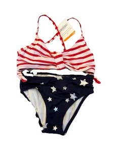 Gymboree Girls 4th Of July Swimsuit Stars & Stripes Size 4 NWT - Picture 1 of 3