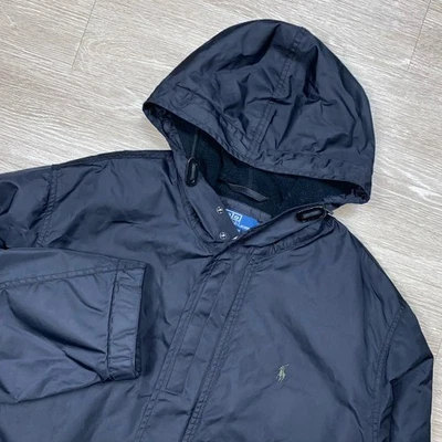 Vintage Polo Ralph Lauren Insulated Windbreaker Rain Jacket Men’s M Black Nylon - Image 1 of 4