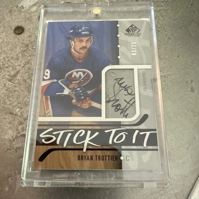 24/25 SPGU Stick To It Auto Bryan Trottier 3/25 Hockey Card #STI-BT - Image 1 of 4