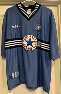Newcastle United 96/97 Blue Away Jersey Football Premier League Vintage Men XXL - Picture 1 of 4