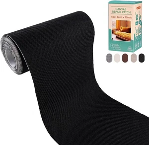 Canvas Repair Tape,Fabric Patch,4×70 4&#xD7;70&quot;, Black  - Picture 1 of 6
