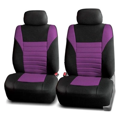 FH Group Premium 3D Air Mesh 1st Row Black & Purple Seat Covers Foto 1 de 4