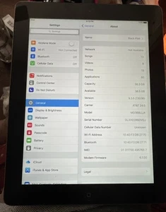 Apple iPad A1430 64GB 3rd Generation Black Fast Ship Good Used 9.3.5 IOS 60 Apps - Picture 1 of 7