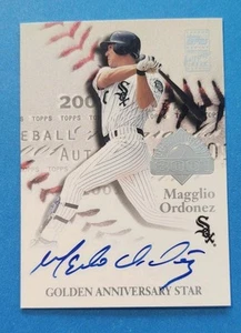 2001 Topps Opening Day Magglio Ordonez golden anniversary autographed card - Picture 1 of 2