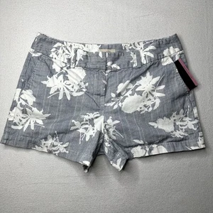 Loft Womens. Chino Gray White Shorts Size 8 - Picture 1 of 7