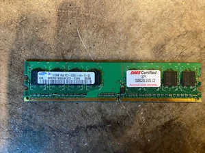 Samsung 1Gb (2x512Mb) 1Rx8 PC2-4200U-444-12-D3 - Picture 1 of 2