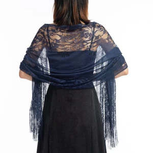 Damen Spitzenschal Braut Brautjungfer Abendkleid Schal Party-Dinner Aushöhlen - Bild 1 von 27