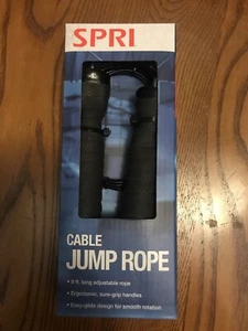 Springseil Stahlseil verstellbar schwarz Training Gym Aerobic Übung SPRI NEU - Bild 1 von 2