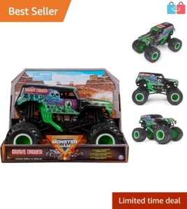 Realistic 1:24 Scale Grave Digger Monster Truck with Working Suspension Toys - Picture 1 of 9