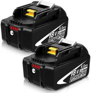 2 Packs 18V 6.0Ah BL1860B Battery For Makita BL1830 BL1840 BL1850 BL1860 LXT400 - Picture 1 of 8