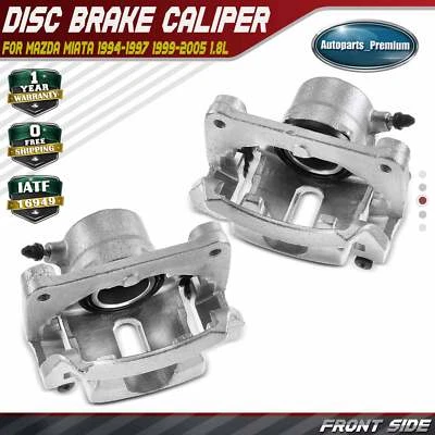 Par de pinzas de freno delanteras laterales con soporte para Mazda Miata 1994-1997 1999-2005 Foto 1 de 4