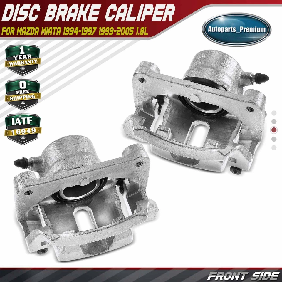 Par de pinzas de freno delanteras laterales con soporte para Mazda Miata 1994-1997 1999-2005 Foto 1 de 4