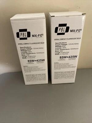 (2) Count PBL-MX-FL85 Watt Spiral Compact Fluorescent Bulb- 4800 Lumens - Image 1 of 4