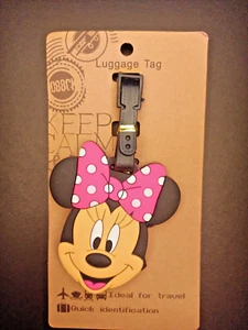 Nuevo Disney Minnie Mouse con arco PVC equipaje de viaje mochila maleta etiqueta de equipaje - Imagen 1 de 4