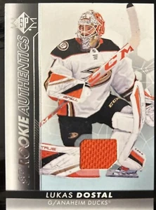 2022-23 SP ROOKIE AUTHENTIC LUKAS DOSTAL JERSEY PATCH 🏑🏒🥅 Ducks - Picture 1 of 8