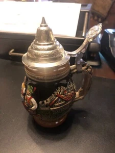 BIRRA TEDESCA VINTAGE STIEN GERMANIA OCCIDENTALE COPERCHIO CERAMICA CORTA PICCOLA 5" PERKEO - Foto 1 di 7