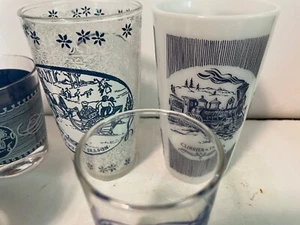 Royal China Currier & Ives The Grist Mill Glasses/Tumblers - Set of 6 - Picture 1 of 4