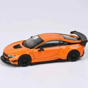 Para64 Liberty Walk BMW I8 Orange Diecast Peana Collectibles 1/64 - Imagen 1 de 3