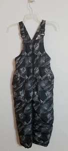 iXtreme Snow Bib Kids Size 6 Black Gray Adjustable Straps Pockets Zipper Lined - Picture 1 of 22