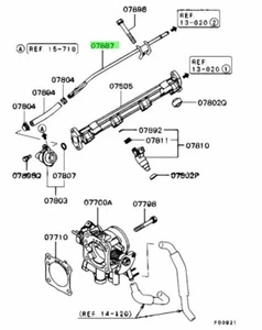 Genuine Fuel Injector Return Pipe For: Mitsubishi Lancer Evo 7 8 9 CT9A - Picture 1 of 1