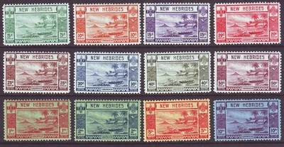 New Hebrides British 1938 SC 50-61 MH Set - Image 1 of 3