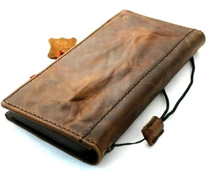 Genuine Vintage Leather Case For Apple iPhone 11 Pro Book Wallet Cover Retro Oil - Picture 1 of 8