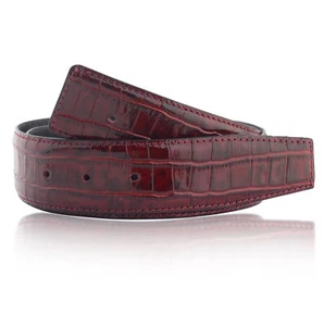 Krokodil Bordo Wendegürtel 40 mm Gürtel Schnalle H Ledergürtel Echtleder Leder - Bild 1 von 55