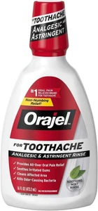 Orajel Soothing Toothache Rinse, Mint, 16 oz - Picture 1 of 2