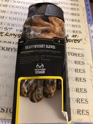 NEW Realtree EDGE Camo Men's Heavy Weight Gloves SZ M MEDIUM  Waterproof - Image 1 of 4