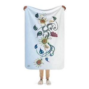 Manta Sherpa Edelweiss Vines (Celestial) - Imagen 1 de 1