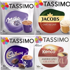 Tassimo Cadbury Milka Jacobs Cafe Au Lait Kenco Americano Grande XL 48 ☕ 4 Packs - Picture 1 of 1